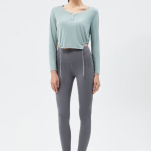 Soft-Touch Fitted Long-Sleeve Top